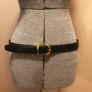 Geoffrey Beene black leather belt